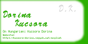 dorina kucsora business card